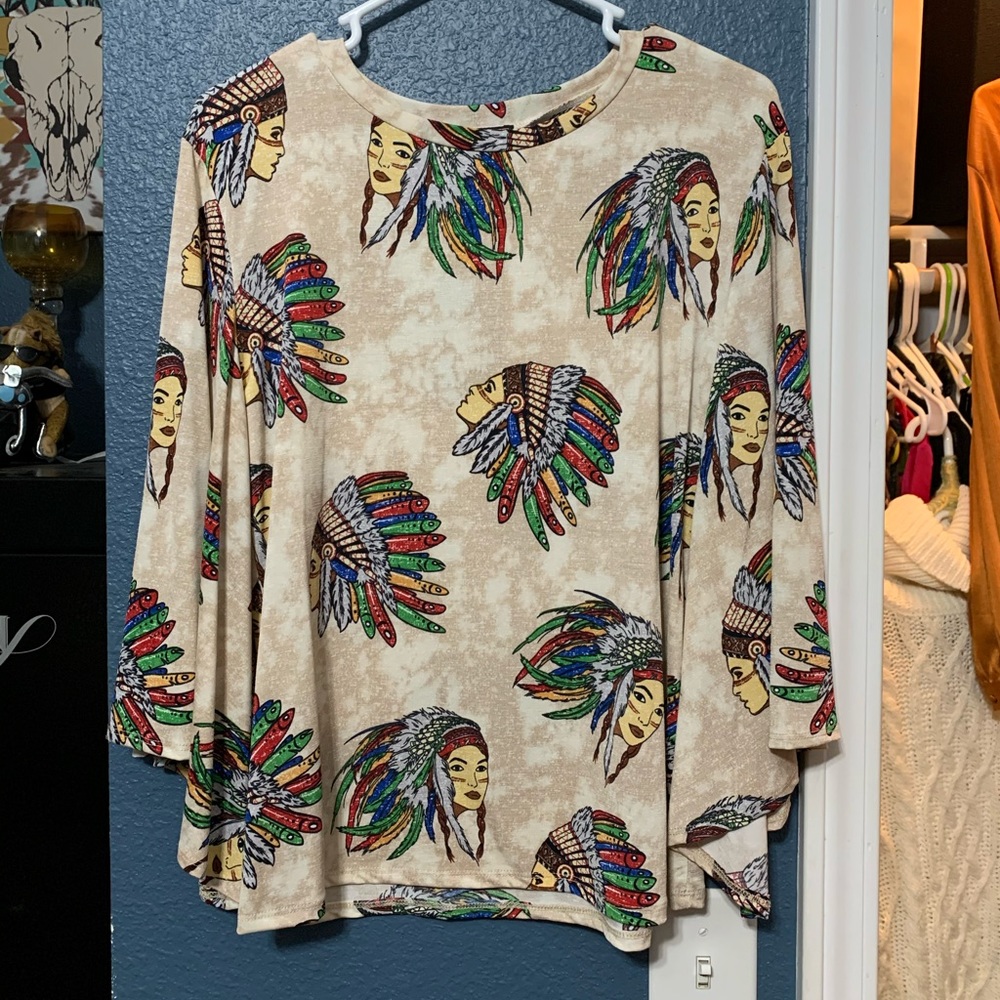 Ladies bell sleeve top